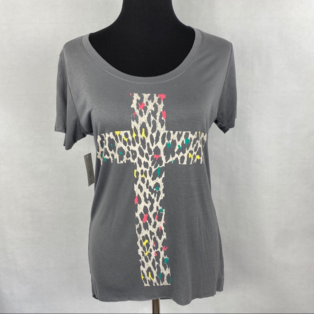 Red Label Leopard Cross Shirt| Journey’s| Sz Small